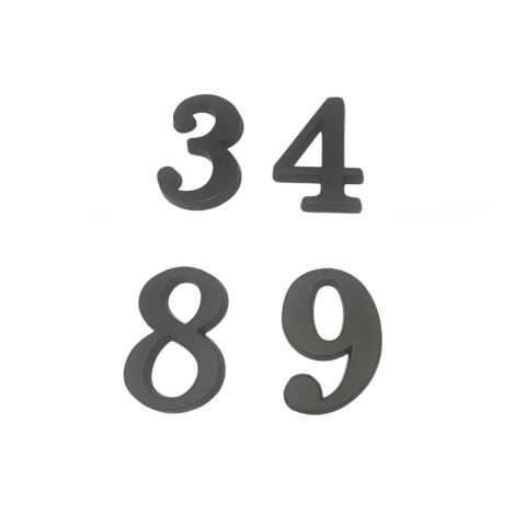 Yapışkanlı Lüx Rakam İtalik 5 cm Mat Siyah ( 1 Adet Rakam Fiyatıdır )