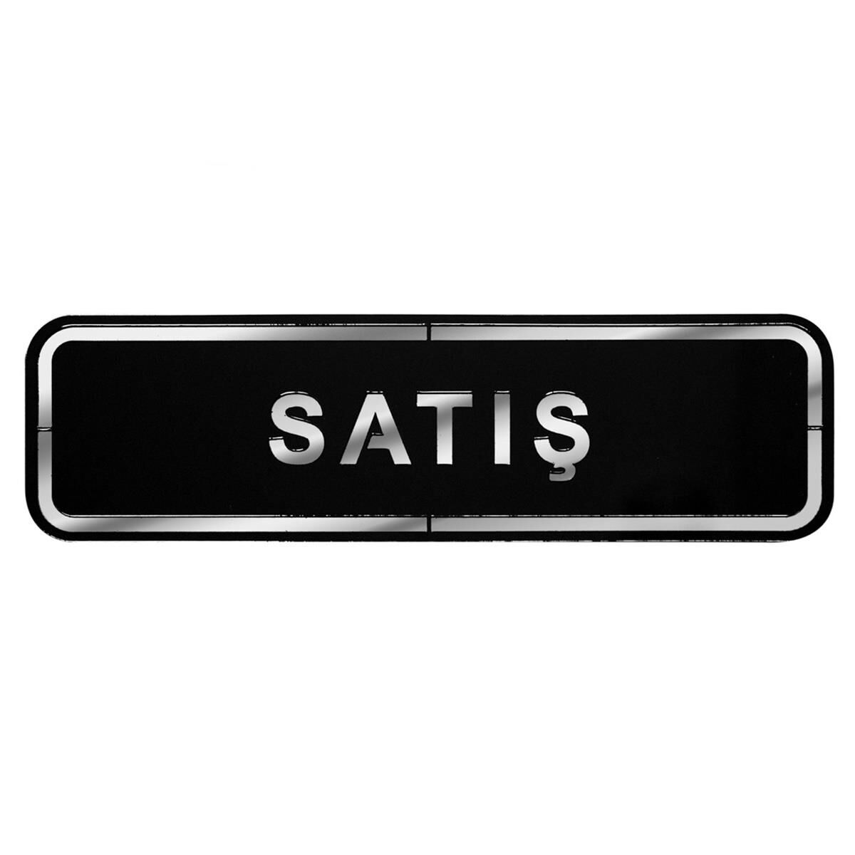 Abs Lüx Çift Katlı Yönlendirme Levhası Siyah-Gümüş Satış