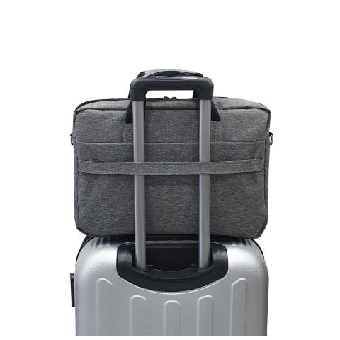 Gbmotion 3 Bölmeli Evrak Laptop El Omuz Çantası 17,3 İnç Gri