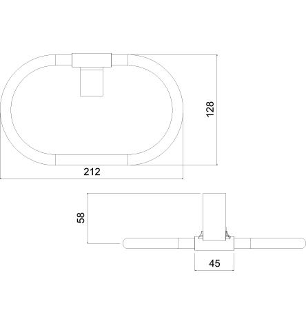 Tema Premium Serisi Banyo Yuvarlak Havluluk Altın