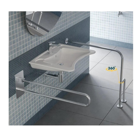 Tema Engelli Mafsallı Tutunma Barı Çap:32 mm Kağıtlıklı Paslanmaz