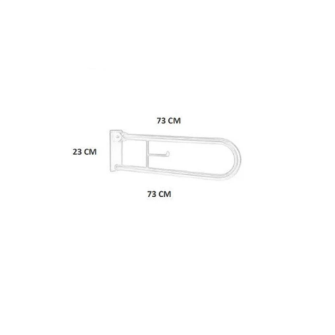 Tema Engelli Mafsallı Tutunma Barı Çap:32 mm Kağıtlıklı Paslanmaz