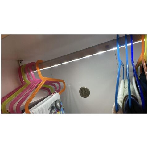 Led Işıklı Sensörlü 40-49 cm Dolap Içi Elbise Askı Borusu Pilli