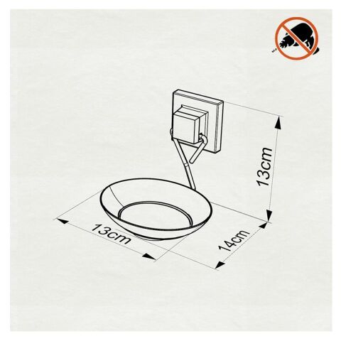 Tekno Tel EF-266 Yapışkanlı Sabunluk Krom