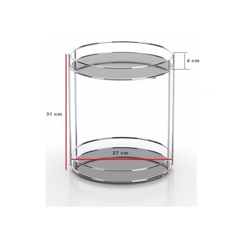 Tekno Tel EG-213 İki Katlı Banyo Aksesuar Sunum Rafı Krom