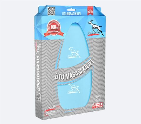Gazella Ütü Altlığı + Ütü Masası Kılıfı Bezi 50 x 135 cm Mavi