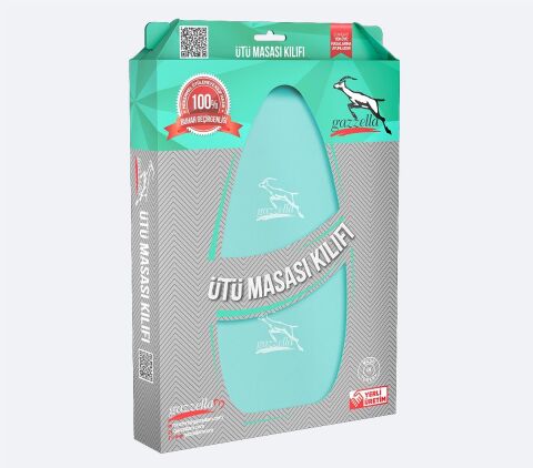 Gazella Ütü Altlığı + Ütü Masası Kılıfı Bezi 50 x 135 cm Turkuaz