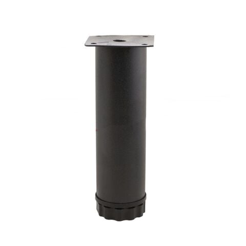 Mobilya Ayağı Metal 20 cm Alttan Ayarlı 42 mm Mat Siyah Ayak