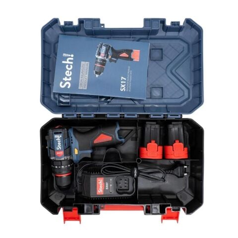 StechEnd SX17 Darbeli Akülü Vidalama Matkap 2 x 2Ah