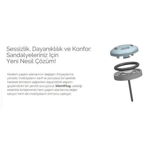 16 Adet Silentplug Sessiz Tapa Masa Sandalye Çivili Polygrid Krem