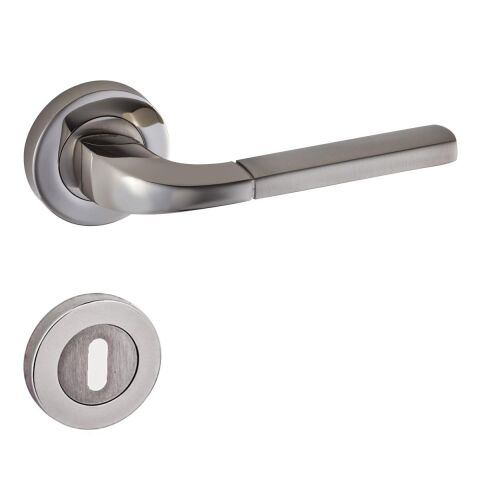 Doğanlar Berat Lüx Rozetli Kapı Kolu Nikel Saten Oda