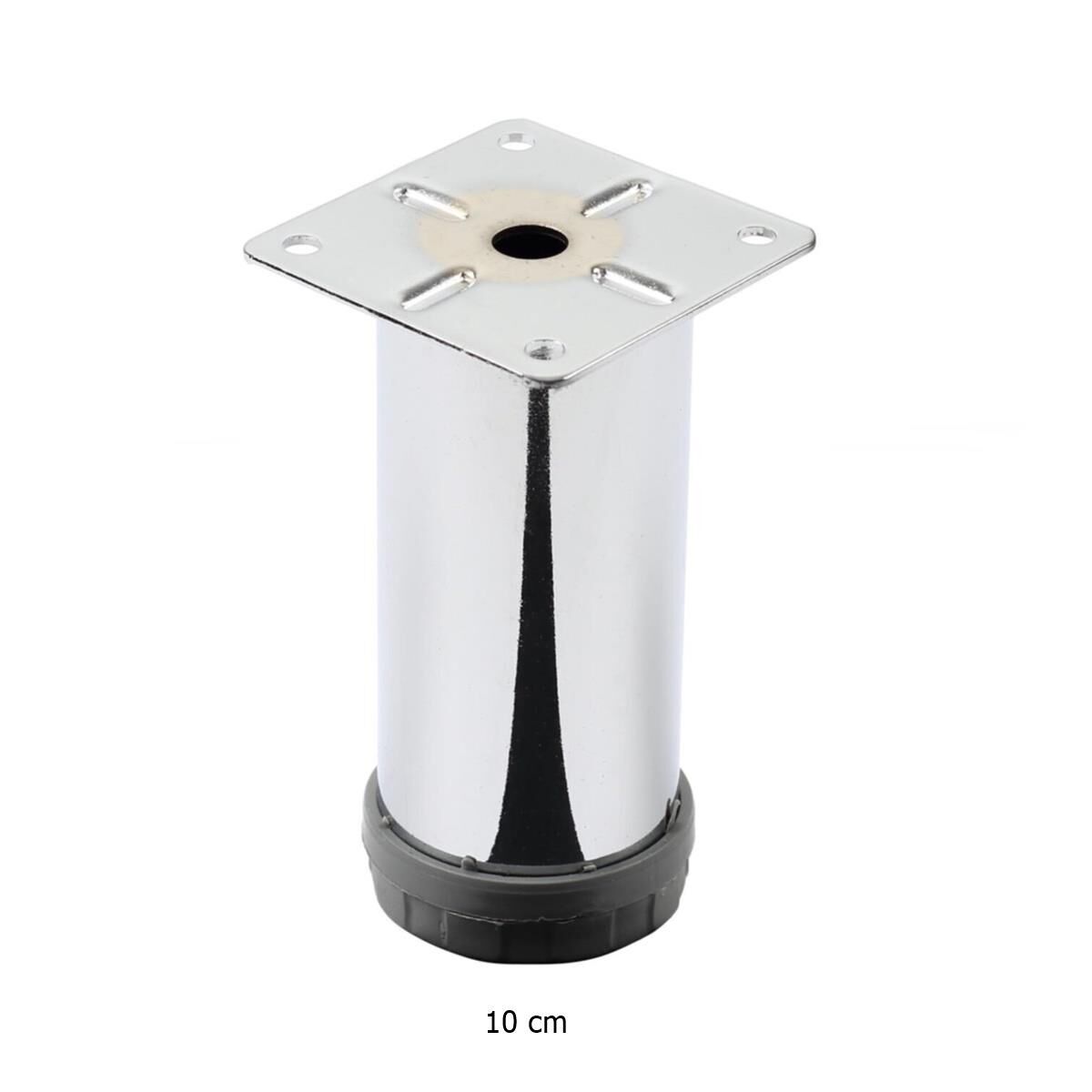 200 Adet Mobilya Ayağı Metal 10 cm Alttan Ayarlı 42 mm Krom