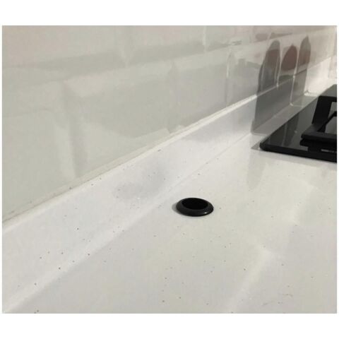 Doğalgaz Flex için 100 Adet Mermer Üstü Delik Tıpası Yüzük Siyah