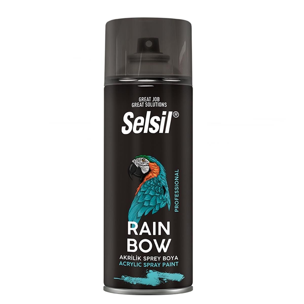 Selsil Rainbow Akrilik Sprey Boya 400 ml Mat Siyah Ral 9005