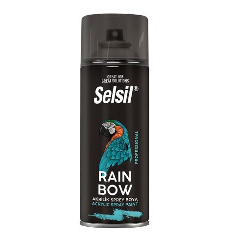 Selsil Rainbow Akrilik Sprey Boya 400 ml Mat Siyah Ral 9005