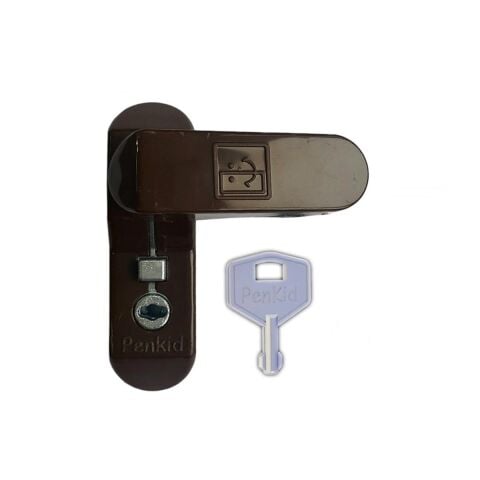 5 Adet Penkid Pvc Çocuk Emniyet Kilidi Anahtarlı Koyu Kahverengi