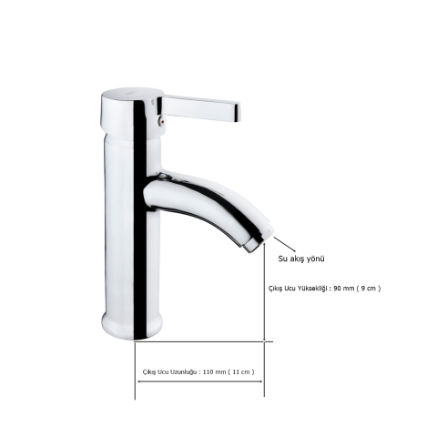 Tema Prima Yüksek Lavabo Bataryası Musluk Krom TSE li