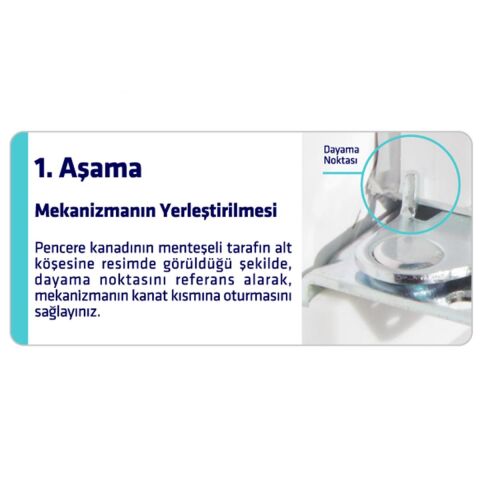 Arwin Sol Açılım Pencere için Kademeli Havalandırma Mekanizması