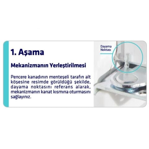 Arwin Sağ Açılım Pencere için Kademeli Havalandırma Mekanizması