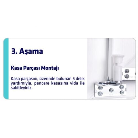 Arwin Sağ Açılım Pencere için Kademeli Havalandırma Mekanizması