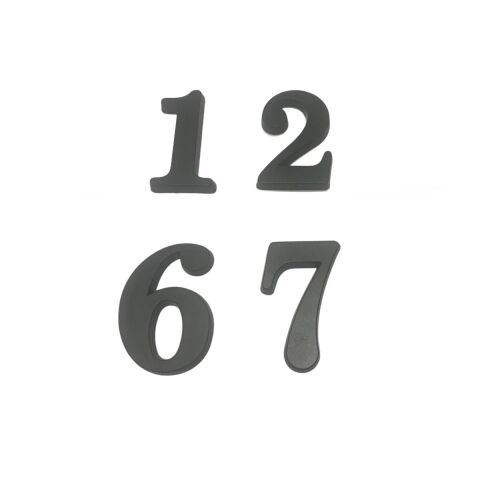 Yapışkanlı Lüx Rakam İtalik 5 cm Mat Siyah ( 1 Adet Rakam Fiyatıdır )
