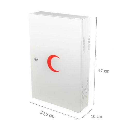 Akşan Metal Kilitli Kapaklı İlk Yardım Ecza Dolabı Beyaz Kod : 416