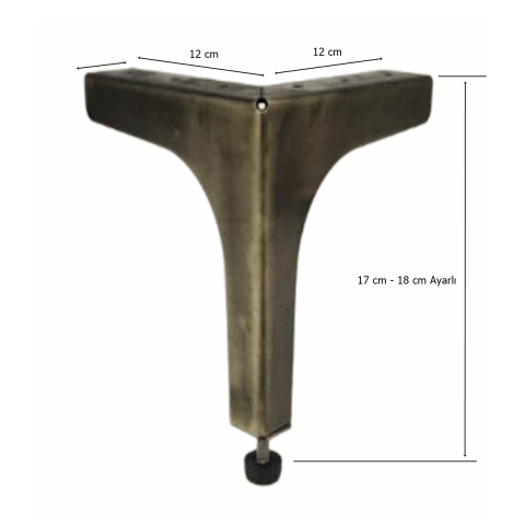 Klas Ayak Metal 17 cm Antik Mobilya Koltuk Ayağı