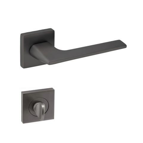 Meysan İrem Lüx Kare Rozetli Kapı Kolu Antrasit Wc