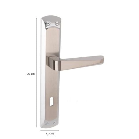 Arpat Rosa Grand Lüx Alüminyum Kapı Kolu Krom Saten Oda