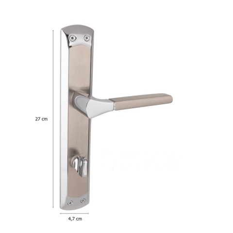 Arpat Arya Grand Lüx Alüminyum Kapı Kolu Krom Saten Wc