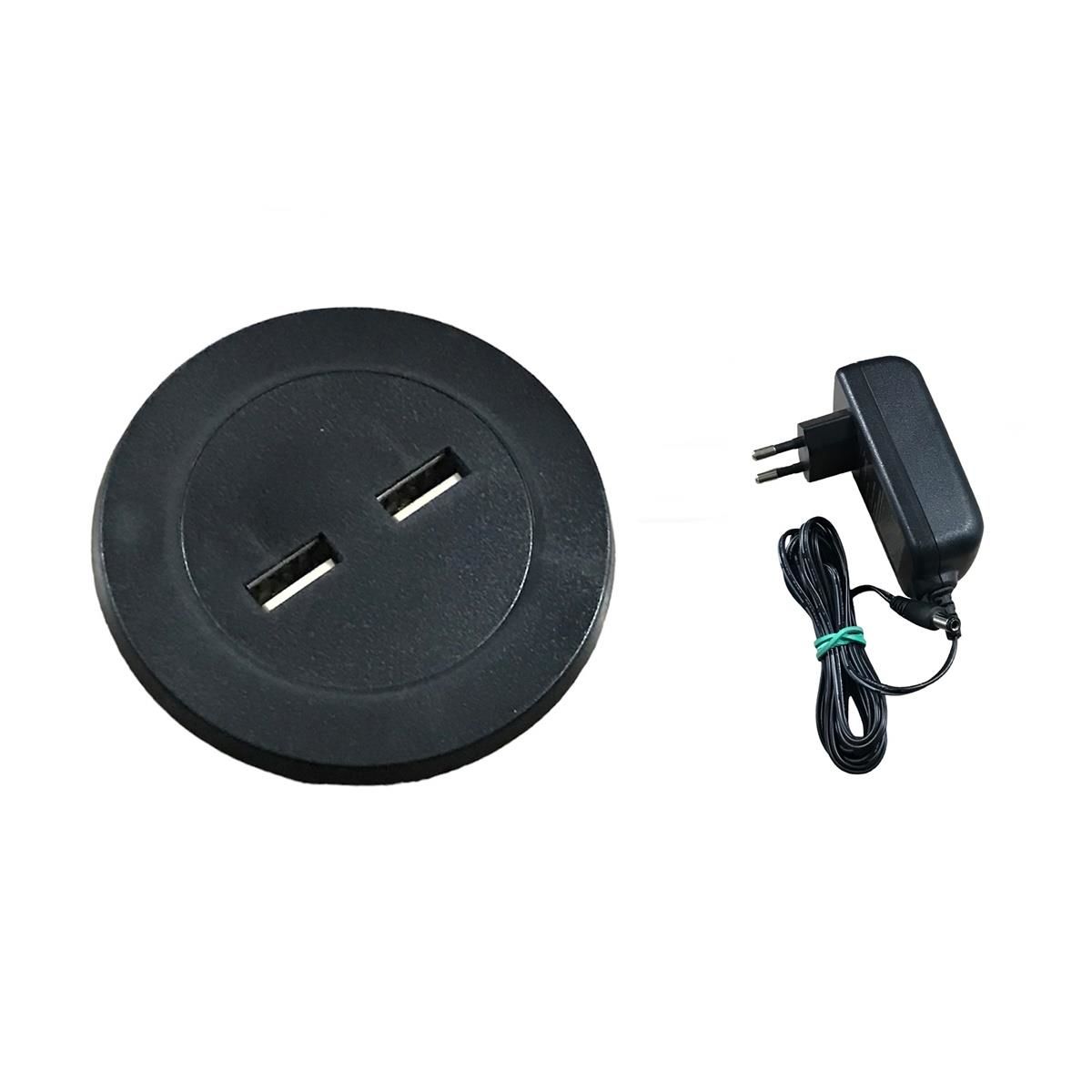 Masa Oturma Grubu için Mini Usb Şarj Cihazı Siyah Adaptör Dahil