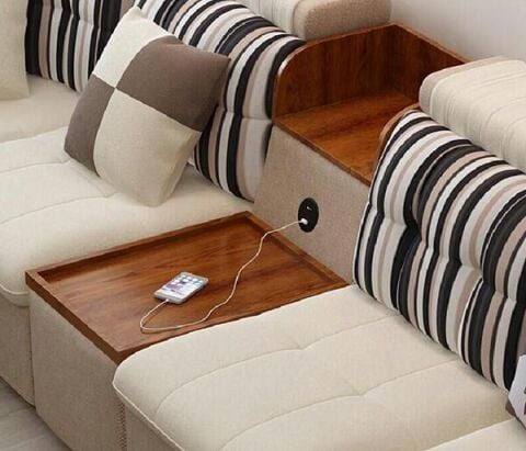 Masa Oturma Grubu için Mini Usb Şarj Cihazı Siyah Adaptör Dahil