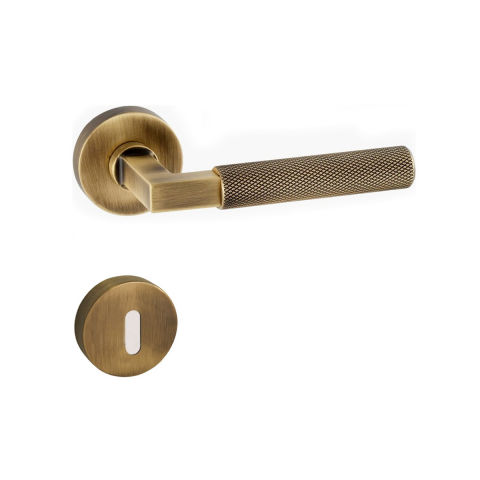 Doğanlar BT Lüx Rozetli Oda Kapı Kolu Olifka ( Antik Sarı )