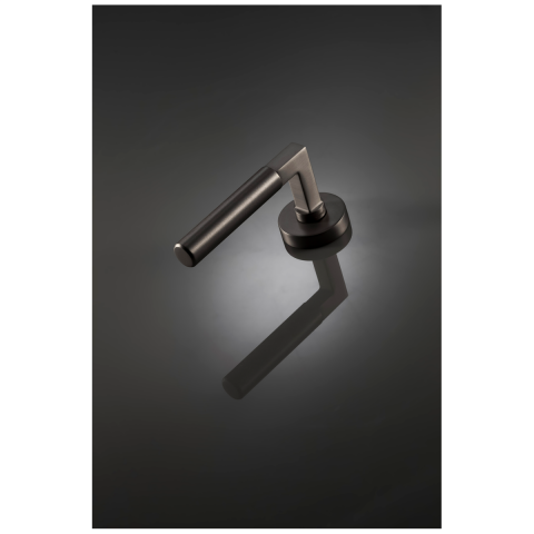 Doğanlar BS Lüx Rozetli Oda Kapı Kolu Mat Siyah