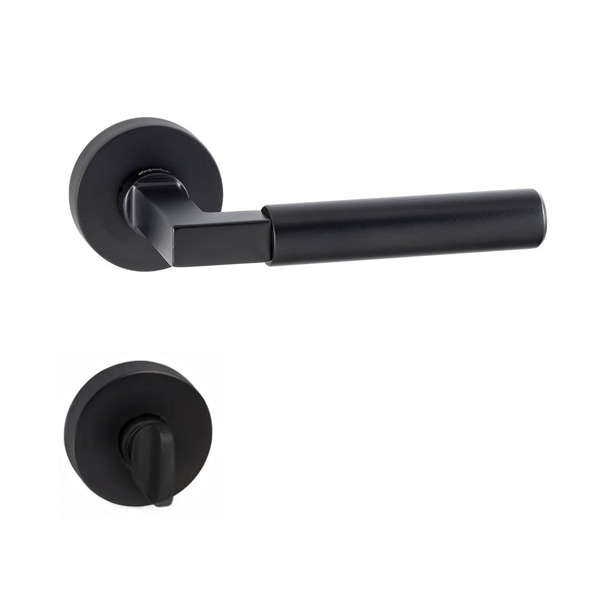 Doğanlar BS Lüx Rozetli Wc Kapı Kolu Mat Siyah