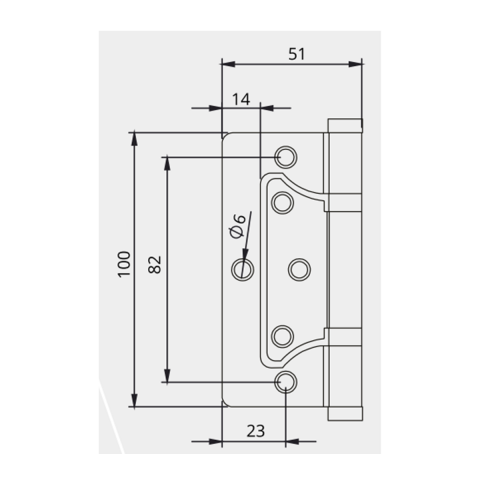 Güven İş Kelebek Yönsüz 10 cm Siyah Çelik İçten Çıkmalı Menteşe