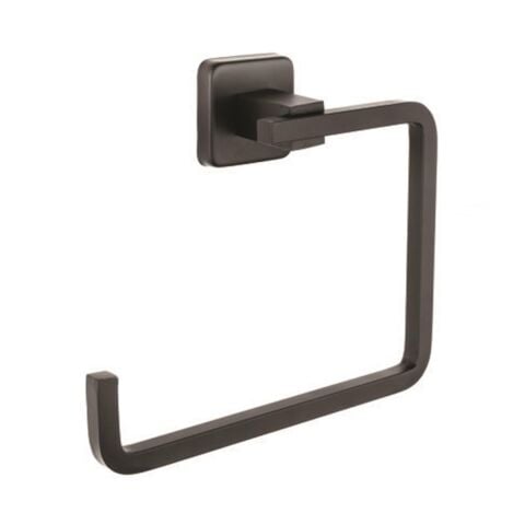 Kare Serisi Paslanmaz Mat Siyah Banyo Yuvarlak Havluluk