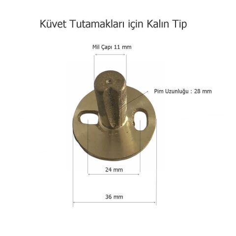 5 Adet Kalın Tip Banyo Aksesuar Montaj Parçası Prinç Kırılmaz