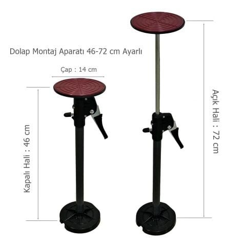 Hands Mobilya Dolap Bağlantı Montaj Aparatı 46-72 cm Ayarlı