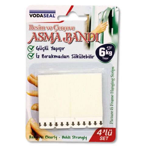 Vodaseal Resim ve Çerçeve Asma Bandı Bantı 4 Lü Set
