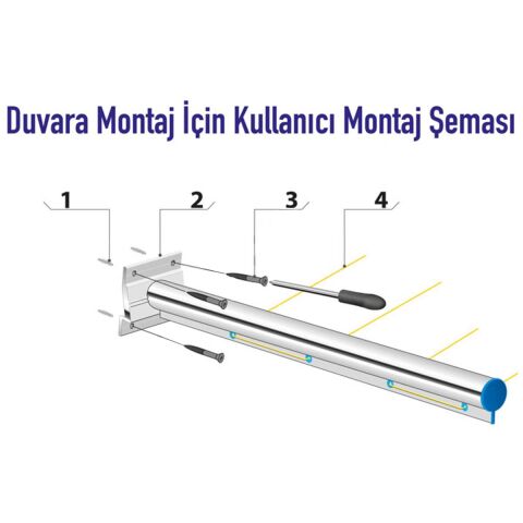 Pakas Balkon Çamaşır Kurutma Askısı Kurutmalık Duvara Monte