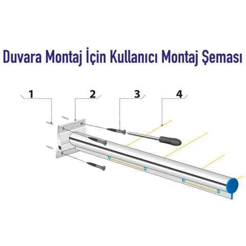 Pakas Balkon Çamaşır Kurutma Askısı Kurutmalık Duvara Monte