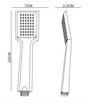 Tema Arya Banyo Duş Başlığı Tek Fonksiyonlu Poşet Ambalaj