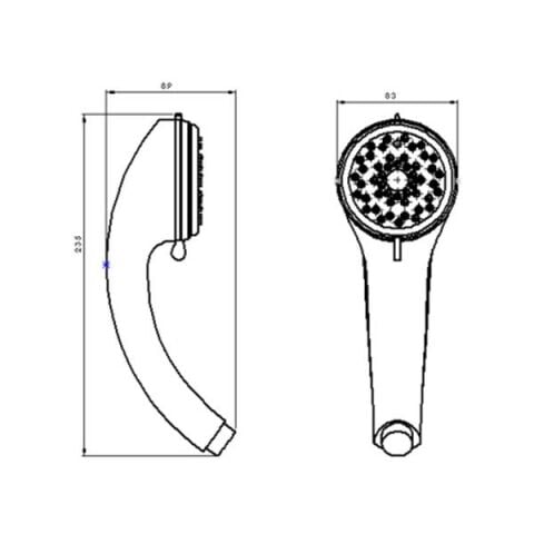 Tema Classic Banyo Duş Başlığı 3 Fonksiyonlu Blister Ambalajlı