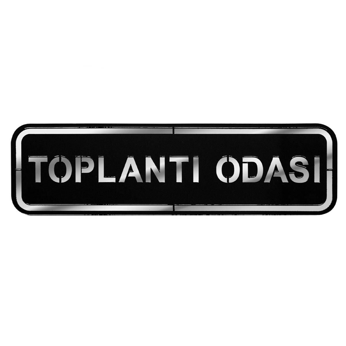 Abs Lüx Çift Katlı Yönlendirme Levhası Siyah-Gümüş Toplantı Odası