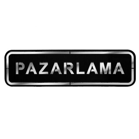 Abs Lüx Çift Katlı Yönlendirme Levhası Siyah-Gümüş Pazarlama