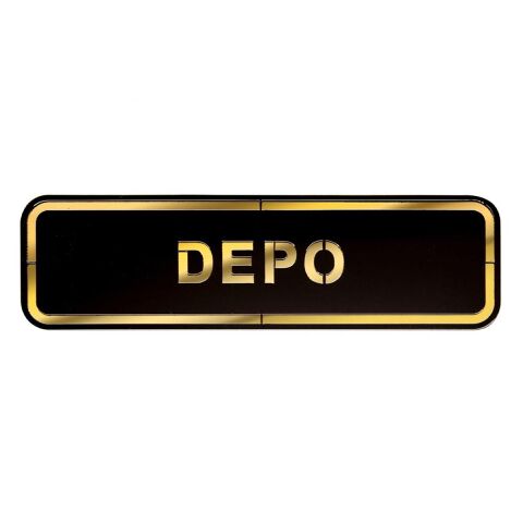 Abs Lüx Çift Katlı Yönlendirme Levhası Siyah-Altın Depo