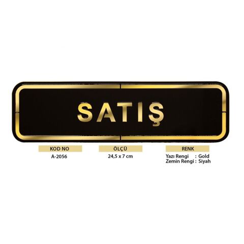 Abs Lüx Çift Katlı Yönlendirme Levhası Siyah-Altın Satış