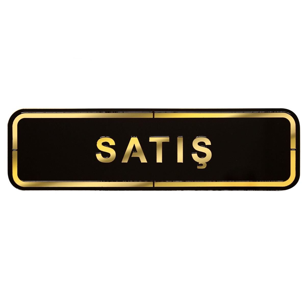 Abs Lüx Çift Katlı Yönlendirme Levhası Siyah-Altın Satış