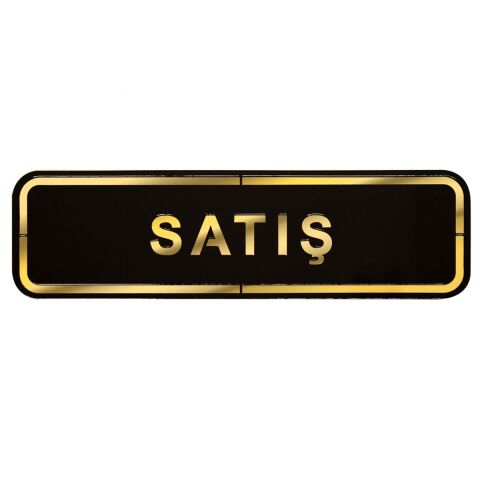 Abs Lüx Çift Katlı Yönlendirme Levhası Siyah-Altın Satış